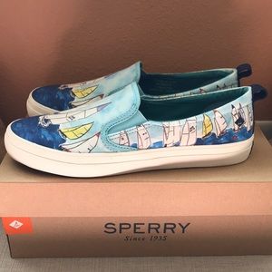 Women’s Nautical Summer Sperry Shoes 8.5